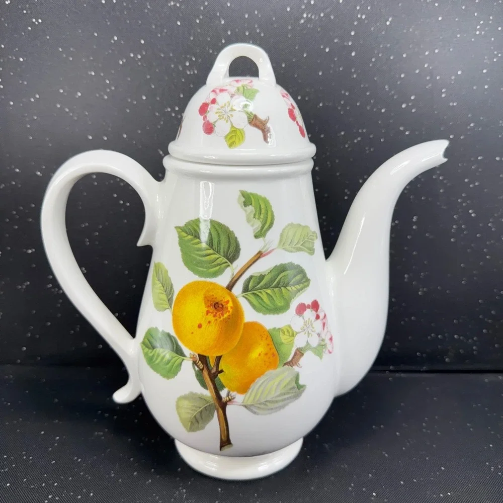 Portmeirion Pomona Coffee Pot Ingestrie Pippin Apple Botanical Made in England